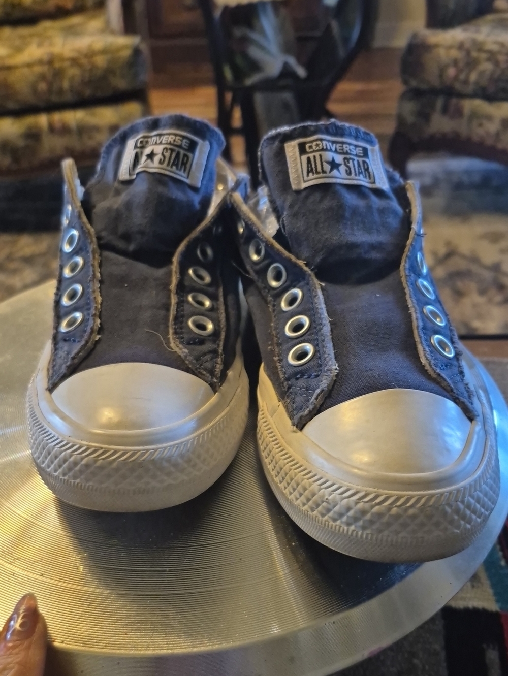 Converse Chuck Taylor Laceless All Star Low Profile Blue Denim Womens Sz.6.5.(#)